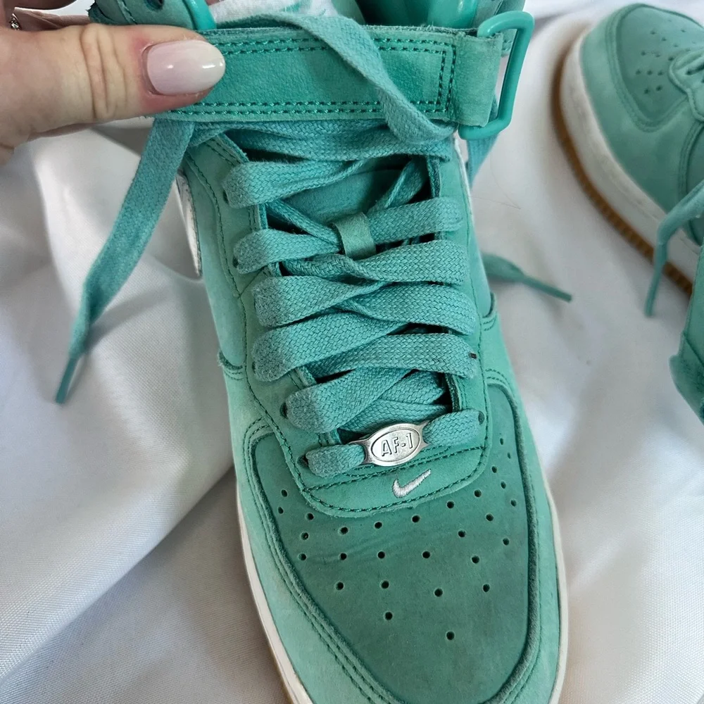 Men’s Nike Air Force 1 Mid Washed Teal - Picture 4 of 10